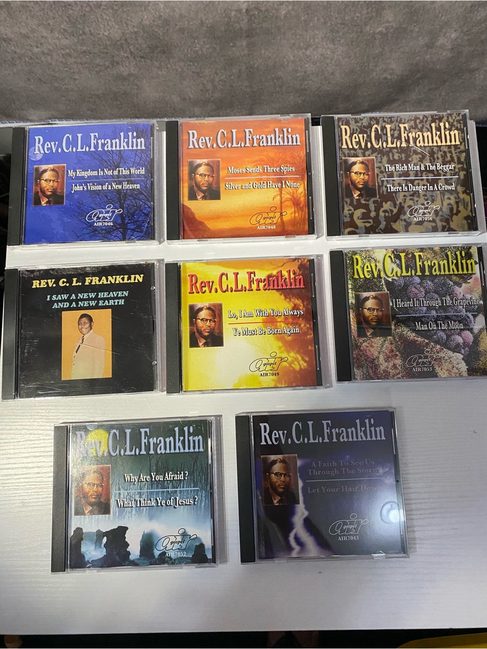 Lot of 8 Rev. C.L. Franklin Gospel Sermon CDs AIR Gospel Vintage Aretha Father